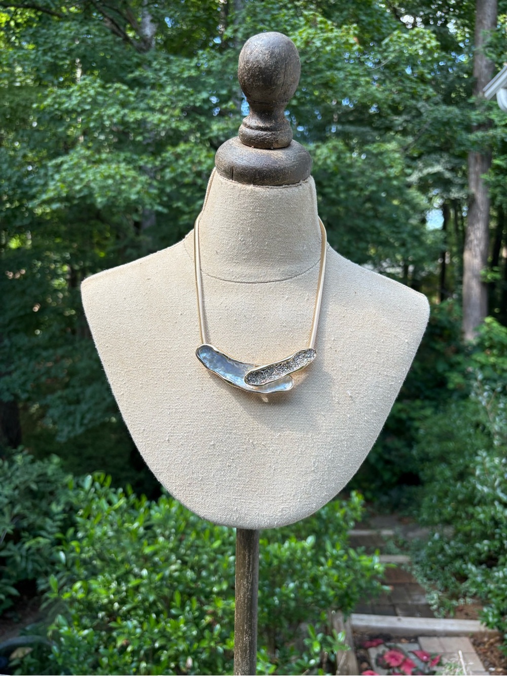 Silver Artisan Sculptural Necklace - Women Jewelry
